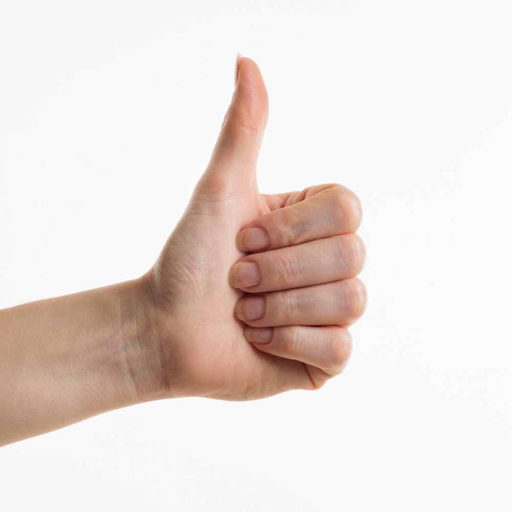 Bild Daumen nach oben, Symbol für die Befürwortung HealTie Entspannungstrainings.